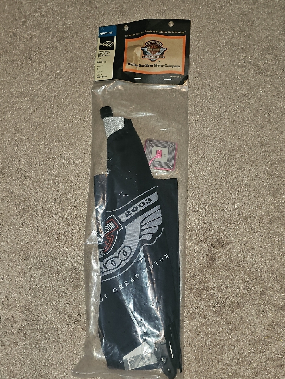 RARE Harley-Davidson 100th Anniversary Logo Black Flag (2003)